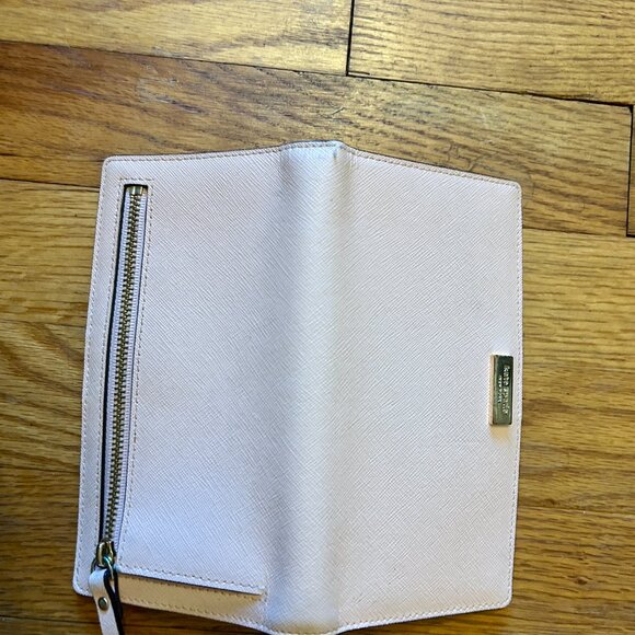 Kate Spade Laurel Way Stacy Clutch Wallet Dusty Blush Pink Saffiano Leather - Picture 8 of 14